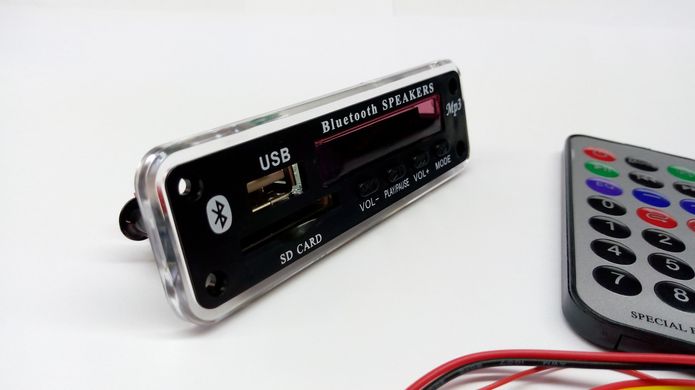 MP3-плеер USB/SD/FM/Bluetooth с пультом, 12В, JQ-D096BT-V