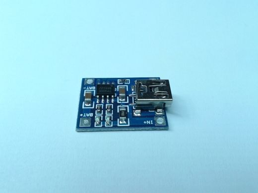 Модуль зарядки Li-ion акумуляторів TP4056, mini USB
