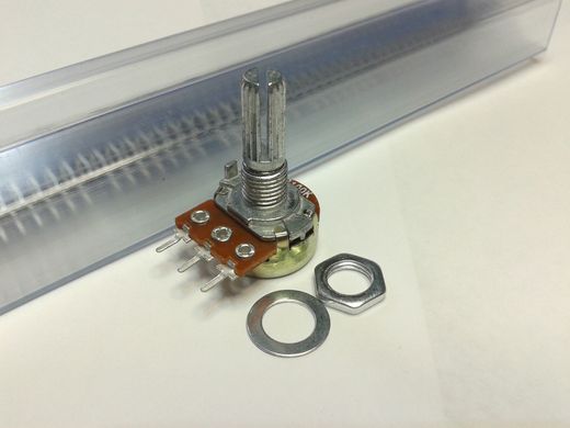 Резистор переменный WH148 100 кОм, 3 pin, моно, 20 мм.