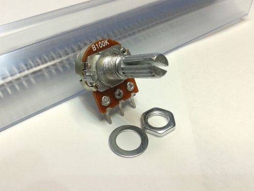 Резистор змінний WH148 100 кОм, 3 pin, моно, 20 мм.