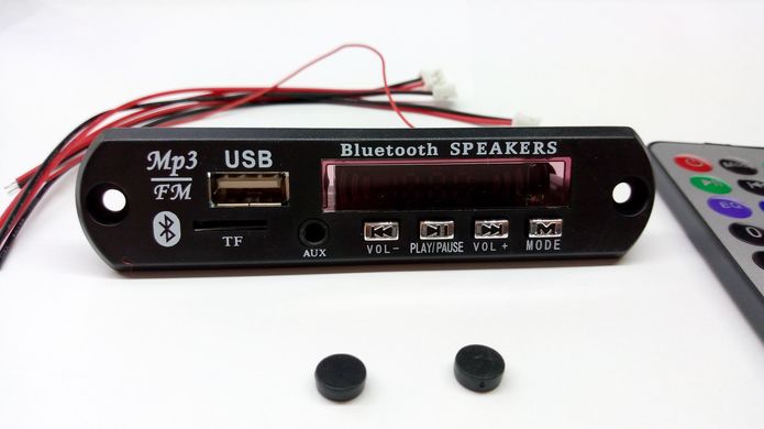 MP3-плеєр USB/SD/FM/Bluetooth з пультом, 5В, JQ-D017BT, 2х3Вт з мікрофоном