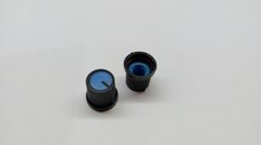 Ручка для потенціометра чорна з синьою вставкою AG3 (під зірочку)