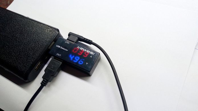 USB тестер з LED індикатором здвоєний KWS-10VA