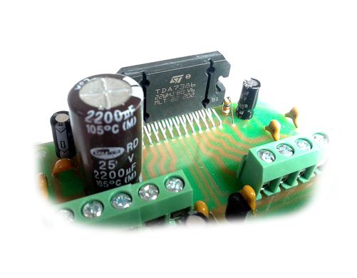 Квадро усилитель с предусилителем и регуляторами громкости TDA7386 4х45Вт